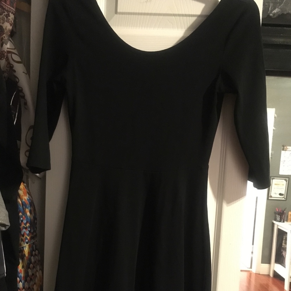Black sleeved ballerina style dress